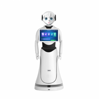人形迎賓服務機器人 展廳接待 互動問答 參觀導覽 自動避障 高音質音響